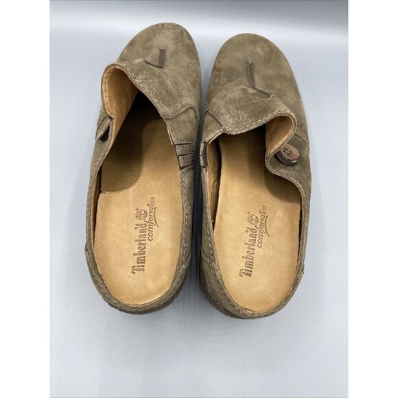 Timberland Comforia System Leather Mules Womens 10 M Slip On Comfort wedge - Picture 3 of 7